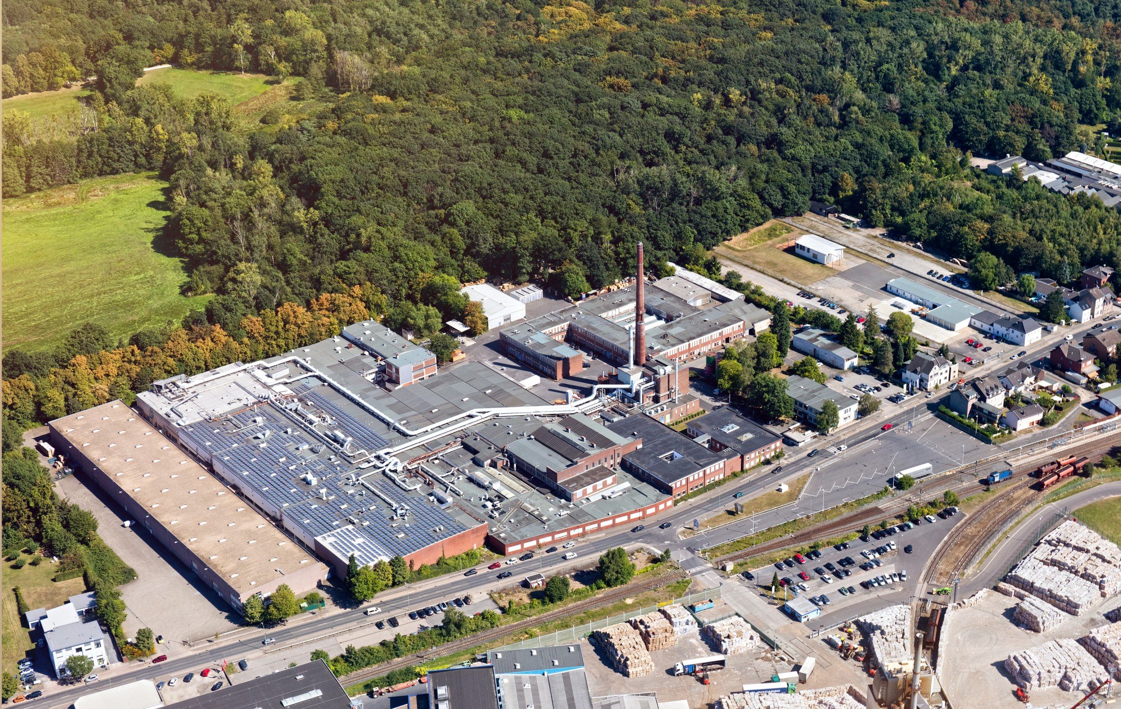 Aerial view of the company premises in Düren