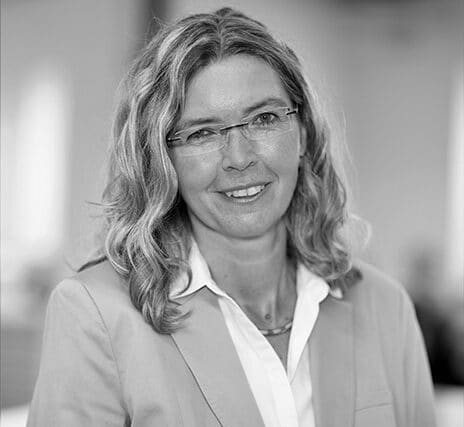 Black and white staff picture of Andrea Kemmerling